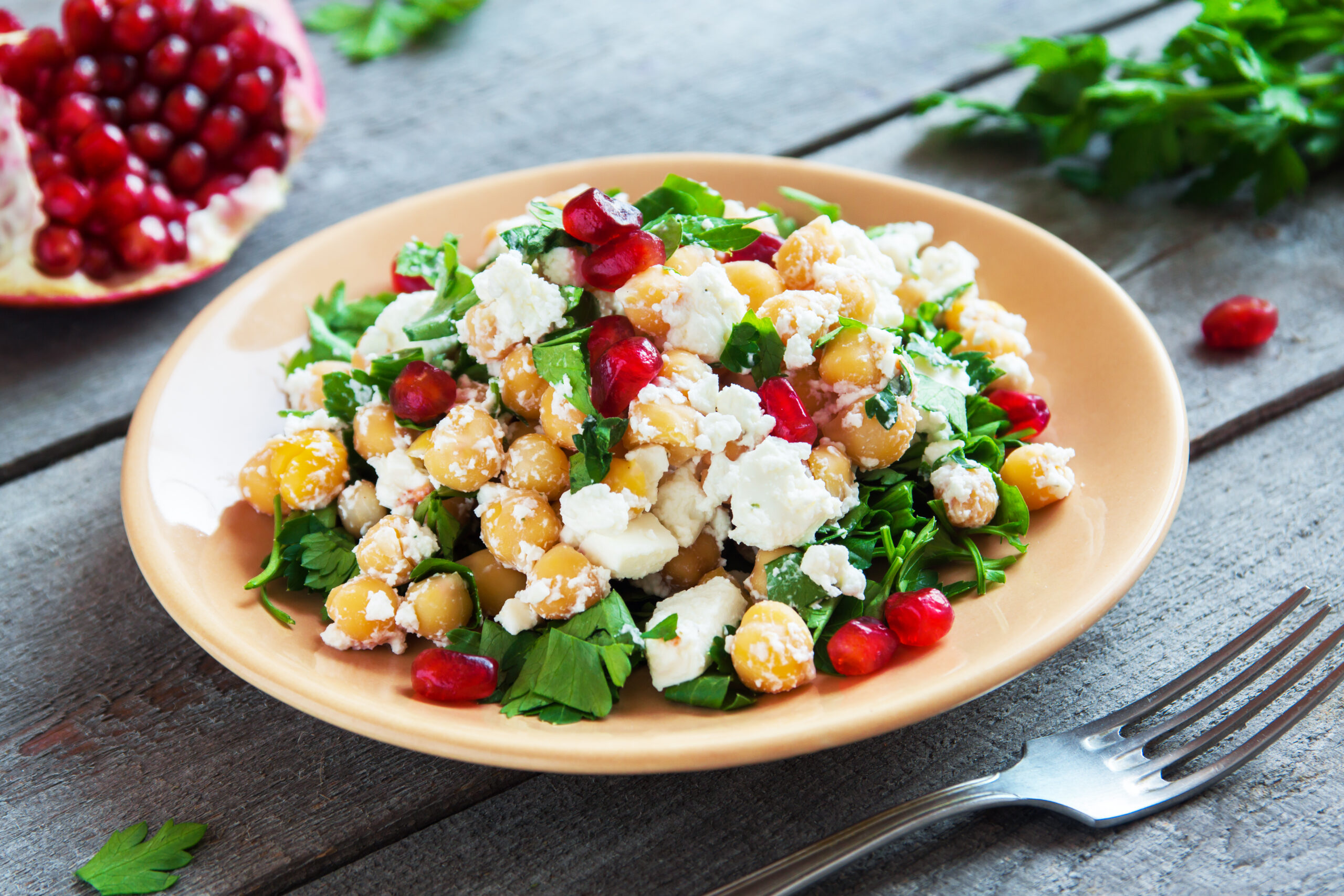 Feta, Chickpea & Pomegranate